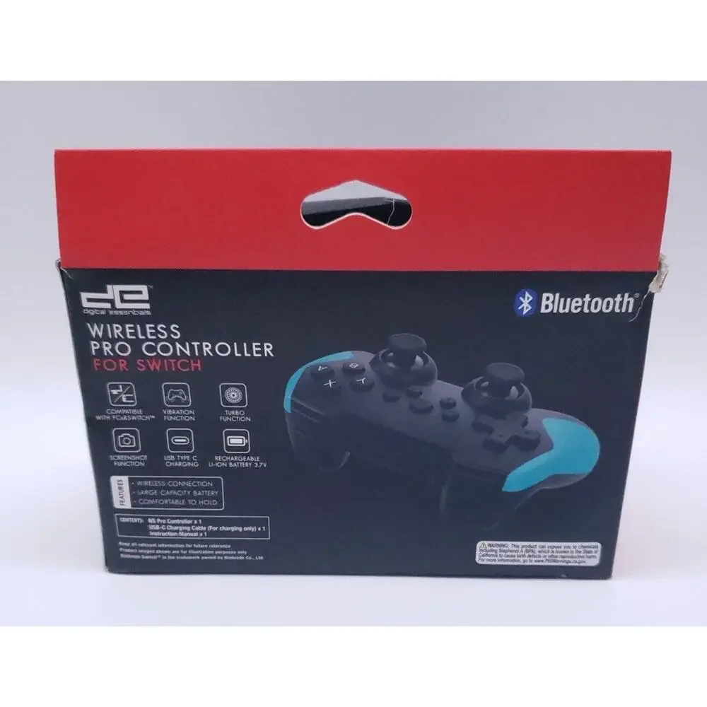 NINTENDO SWITCH Digital Essentials WIRELESS PRO CONTROLLER Bluetooth New Sealed